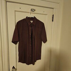 St. John's bay brownish purple medium Men's button down short sleeve